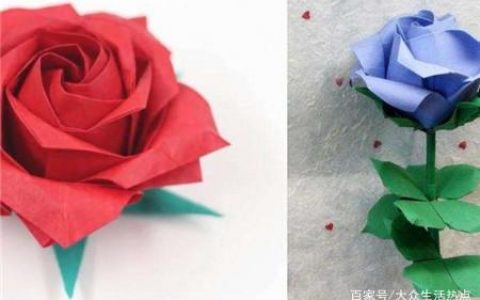 折玫瑰花只需六步的简单折法 一束束漂亮的玫瑰花是怎么折成的