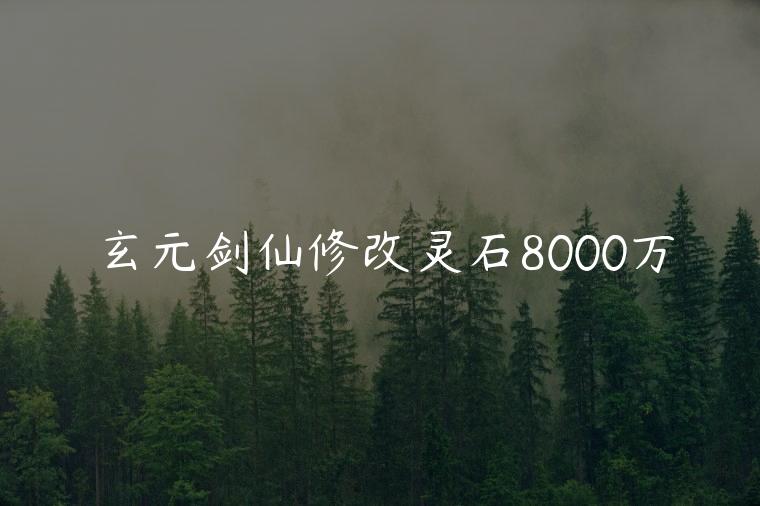 玄元剑仙修改灵石8000万