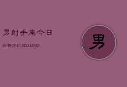 男射手座今日运势方位(20240610)
