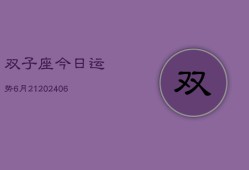 双子座今日运势6月21(7月20日)