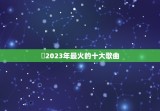 ​2023年最火的十大歌曲 抖音还是比较火爆的