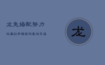 龙兔婚配：努力共赢的幸福密码，真诚与温柔的完美邂逅