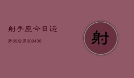 射手座今日运势85后男(6月15日)